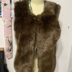 Forever 21 Chocolate Faux Fur Vest